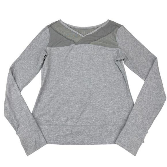 LULULEMON Just Breathe Long Sleeve Size 10 Heathered Slate - Picture 8 of 11